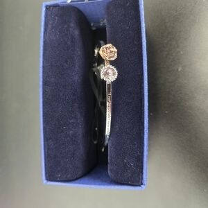 Swarovski Rose Gold and Silver Bracelet with Pink Crystal